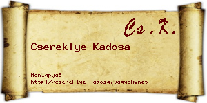 Csereklye Kadosa névjegykártya